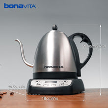 Load image into Gallery viewer, Bonavita Classic 1.0L Gooseneck Precision Temperature Electric Kettle| Coffee Brew and Tea, 1200 Watt, LED Panel, Stainless Steel