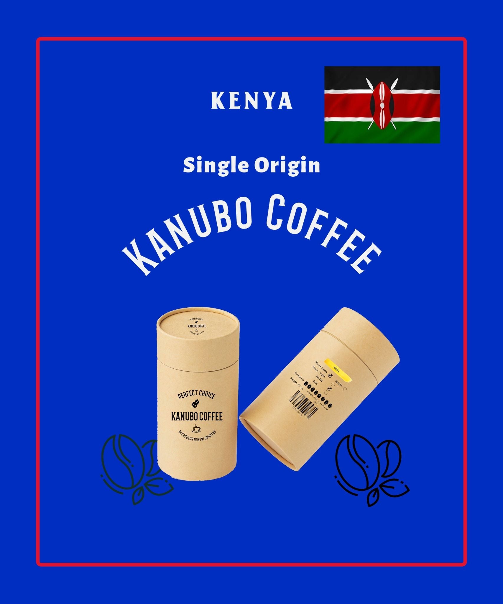 Kenya\'s Authentic Coffee Whole Bean Coffee 8 oz Kanubo Coffee