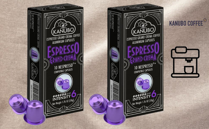 Grand Crema Espresso Coffee Capsules Compatible with Nespresso Machines | Kanubo Coffee 