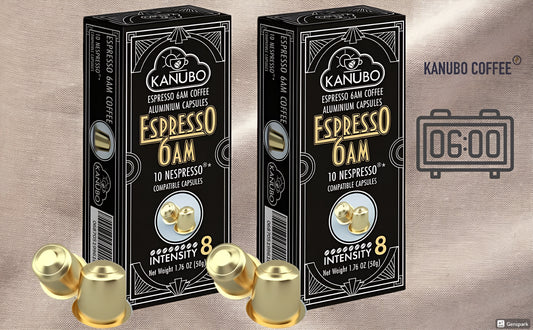 Kanubo 6AM Espresso Capsules - 20 Count, Nespresso Original Compatible