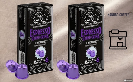Kanubo Grand Crema Espresso Capsules - 20 Count, Nespresso Original Compatible