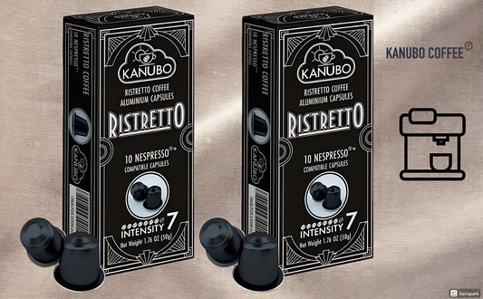 Kanubo Ristretto Espresso Capsules - 100 Count, Nespresso Original Compatible