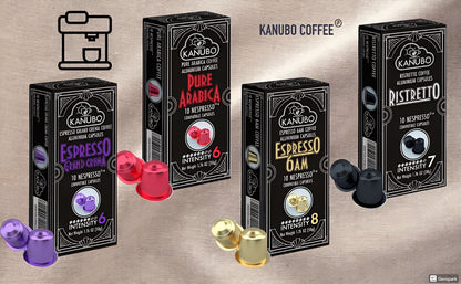 Kanubo Espresso Capsule Variety Pack - 100 Count, Nespresso Original Compatible