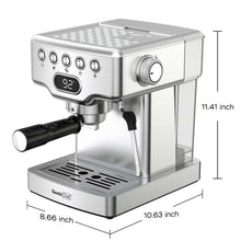 Load image into Gallery viewer, Geek Chef Espresso Machine, 20 Bar Espresso Machine With Milk Frother For Latte, Cappuccino, Macchiato, For Home Espresso Maker, 1.8L Water Tank, Stainless Steel, Ban On Amazon
