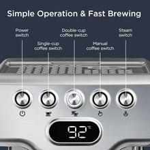 Load image into Gallery viewer, Geek Chef Espresso Machine, 20 Bar Espresso Machine With Milk Frother For Latte, Cappuccino, Macchiato, For Home Espresso Maker, 1.8L Water Tank, Stainless Steel, Ban On Amazon
