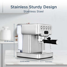 Load image into Gallery viewer, Geek Chef Espresso Machine, 20 Bar Espresso Machine With Milk Frother For Latte, Cappuccino, Macchiato, For Home Espresso Maker, 1.8L Water Tank, Stainless Steel, Ban On Amazon
