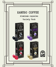 Load image into Gallery viewer, kanubo espresso variety pack 100 aluminum capsules - 0
